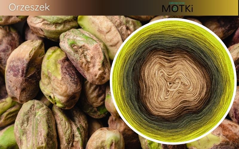 (10) Orzeszek Merino/akryl ciepły beż/toffi/ciepły brąz/ciemny brąz/czekolada/khaki/wojskowa zieleń/ciemna oliwka/oliwka/limonka