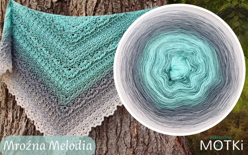 TheStripes Jesień 2024 - Mroźna melodia - Merino/ akryl mięta/ jasna patyna/ mięta/ jasna patyna/ mięta/ jasna patyna/ średni szary/ jasny szary/ ecru