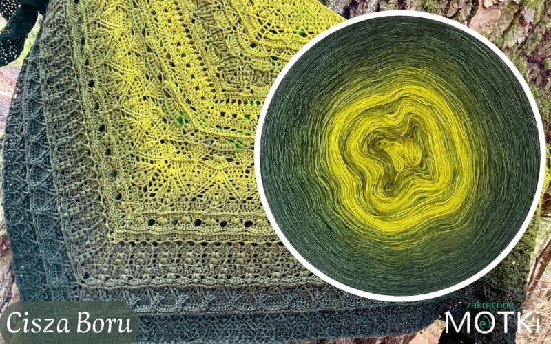 TheStripes Jesień 2024 - Cisza boru - Merino/akryl limonka/oliwka/limonka/oliwka/limonka/oliwka/ciemna oliwka/ wojskowa zieleń/khaki