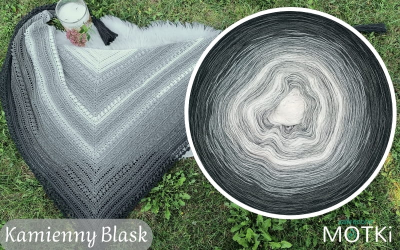 TheStripes Jesień 2024 - Kamienny blask - Merino/akryl ecru/ jasny szary/ ecru/ jasny szary/ ecru/ jasny szary/ średni szary/ szary/ ciemny szary