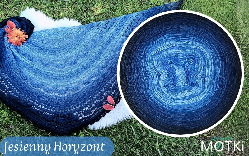 TheStripes Jesień 2024 - Jesienny Horyzont - Merino/akryl błękit/ chaber/ błękit/ chaber/ błękit/ chaber/ ciemny niebieski/ granat/ czarny
