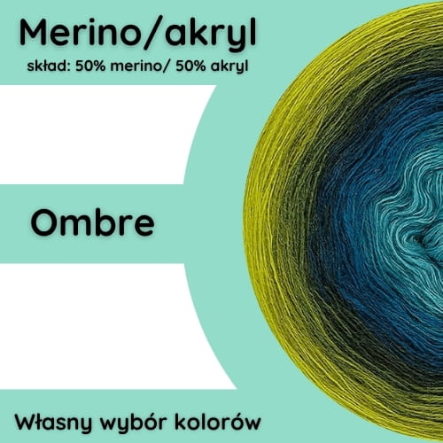 Merino/akryl własny wybór kolorów