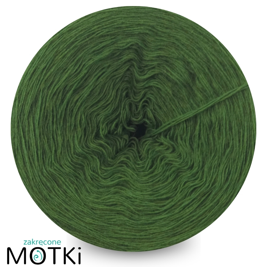 wojskowa zieleń merino 100% - 500m 3 nitki 95g
