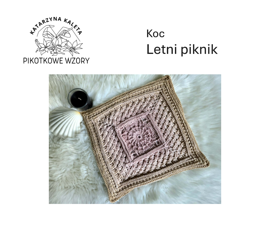 Koc "Letni Piknik" Pikotkowe Wzory