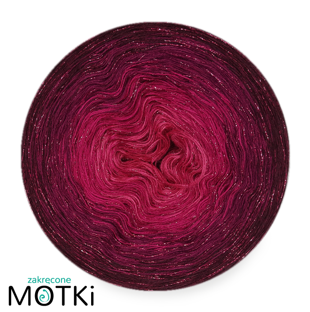 (4) G17 - jasna fuksja/fuksja/jeżyna/bordo melanż + lurex fuksja